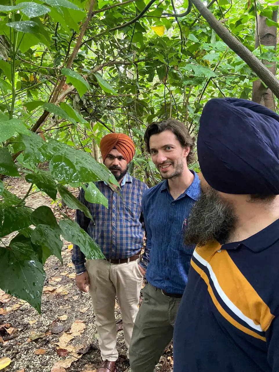 Dr Tristan Allerton with representatives of EcoSikh